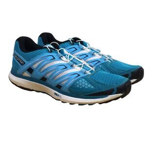 Salomon X-Scream Runner Blue White Toggle Lace Trail Running Sneaker Women's 5.5